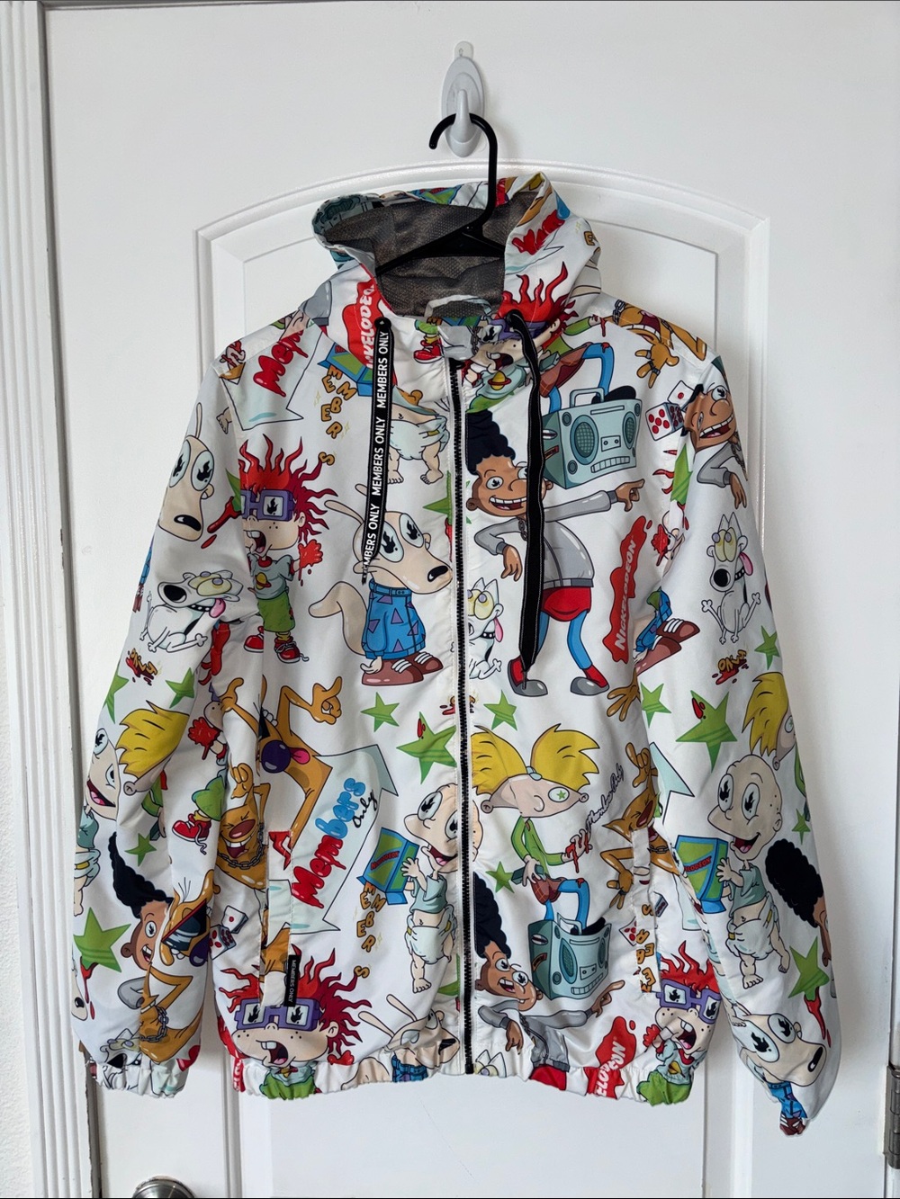 Members Only Nickelodeon Rugrats Hey Arnold Rocko’s modern life jacket S
